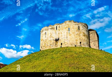 Clifford Tower in York, England Stockfoto