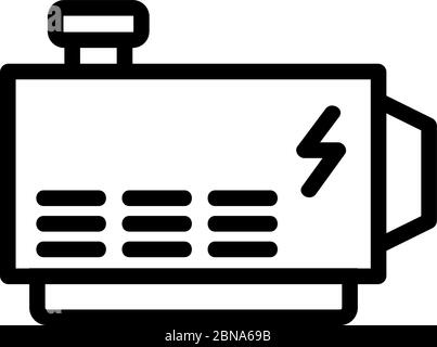 Elektrische stabile Lichtmaschine Symbol Vektor Umriss Illustration Stock Vektor