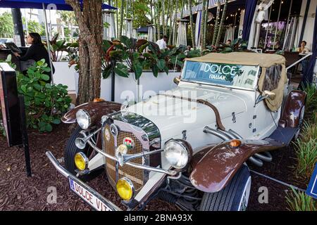 Miami Beach Florida, Collins Avenue, Gale Hotel, Dolce Ital, Restaurant Restaurants Essen Essen Essen Essen gehen Cafe Cafes Bistro, Vordereingang, 1940 Merced Stockfoto