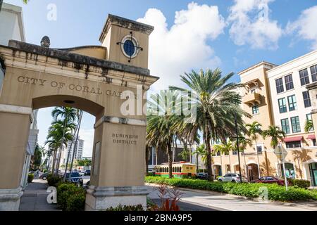 Miami Florida, Coral Gables, Ponce de Leon Boulevard, Geschäftsviertel, Bürogebäude im Arch, FL200217048 Stockfoto