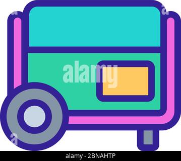 Abbildung des Vektorgrafiken des Gasgenerators Stock Vektor