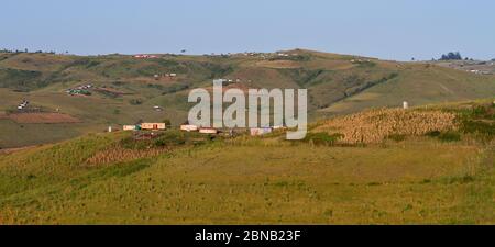 Ländliche Wohnsiedlung Eastern Cape , Südafrika Stockfoto