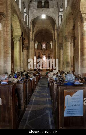 Frankreich, Puy de Dome, regionaler Naturpark Volcans d’Auvergne, Saint Saturnin, innere und religiöse Zeremonie // Frankreich, Puy-de-Dôme (63), Parc Natur Stockfoto