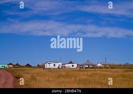 Ländliche Wohnsiedlung Eastern Cape , Südafrika Stockfoto