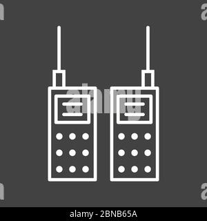 Schönes Walkie Talkie Line Vektor Symbol Stock Vektor