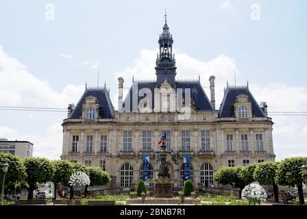 Limoges; das 'Hotel de Ville' oder Rathaus und Bürgermeisteramt Stockfoto