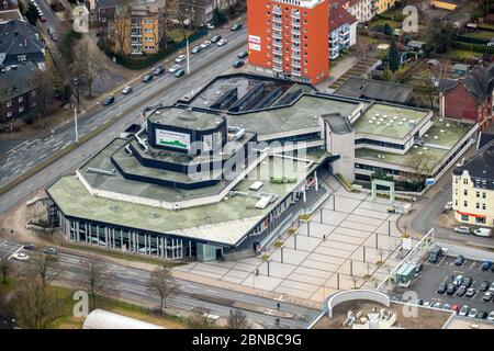Kulturzentrum Herne am Willi-Pohlmann-Platz in Herne, 04.02.2017, Luftaufnahme, Deutschland, Nordrhein-Westfalen, Ruhrgebiet, Herne Stockfoto