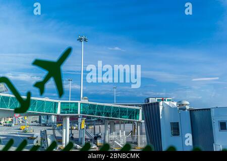 Flughafen Francisco Sá Carneiro in Porto, Portugal, in der Hoffnung, für Passagiere nach Covid-19 Abschaltungen auf der ganzen Welt wieder zu öffnen Stockfoto