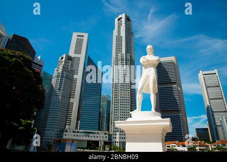 Raffles Landing Site - Singapur Stockfoto