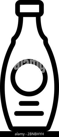 Schuhpflege Flasche Symbol Vektor Kontur Illustration Stock Vektor