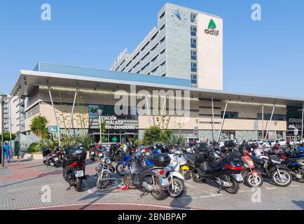 Blick auf Estación de Málaga María Zambrano, Malaga, Costa Del Sol, Andalusien, Spanien, Europa Stockfoto