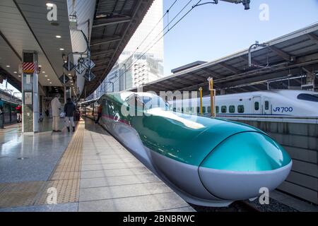Shinkansen Hochgeschwindigkeitszug in Japan Stockfoto