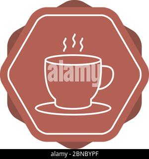 Schöne Tee-Cup-Linie Vektor-Symbol Stock Vektor