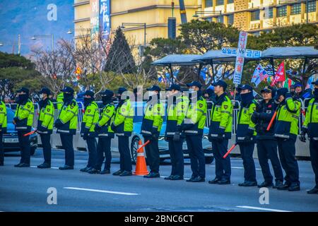 Seoul,Südkorea 1/11/2020 Gwanghwamun Plaza Südkorea: Proteste in Seoul Januar 11 Stockfoto