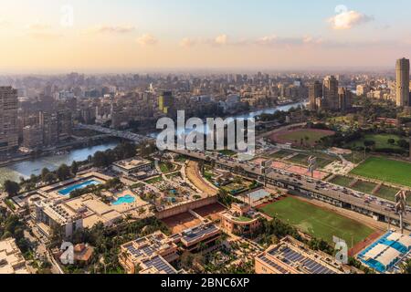 Gezira Insel im Zentrum von Kairo und dem Nil, Ägypten Stockfoto