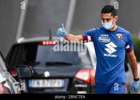 Turin, Italien. Mai 2020. TURIN, ITALIEN - 14. Mai 2020: Moreno Longo, Trainer des FC Turin, zeigt sich bei der Ankunft im stadio Filadelfia für individuelle Trainingseinheiten mit Schutzmaske. (Foto: Nicolò Campo/Sipa USA) Quelle: SIPA USA/Alamy Live News Stockfoto