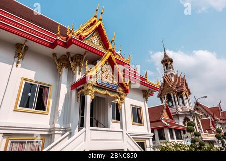 Bangkok / Thailand - 29. Januar 2020: Name dieses Ortes 'Wat Chana Songkhram' der Tempel ist ein buddhistischer Tempel in Bangkok, Downtown Province Stockfoto