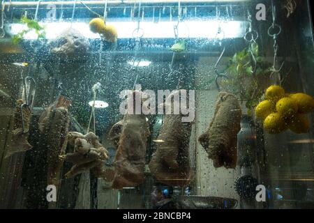 Schweinefleisch-Schnauze, traditionelle Suppen in Neapel Stockfoto