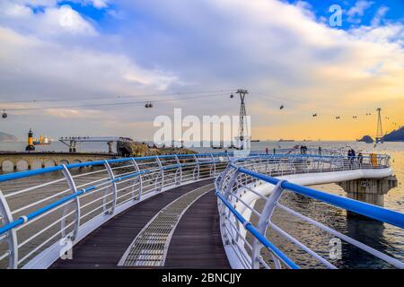Busan, Südkorea 18/2020 Busan Songdo Skywalk Stockfoto