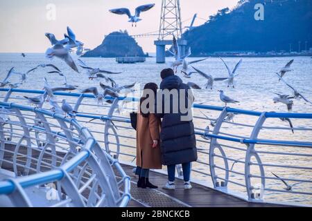Busan, Südkorea 18/2020 Busan Songdo Skywalk Stockfoto