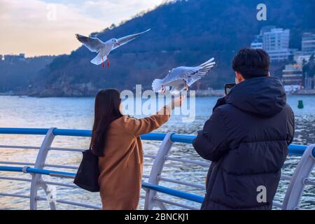Busan, Südkorea 18/2020 Busan Songdo Skywalk Stockfoto
