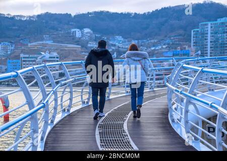 Busan, Südkorea 18/2020 Busan Songdo Skywalk Stockfoto