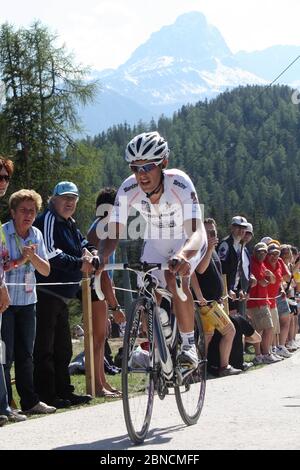 Richie Porte de Saxo Bank während der Tour d'Italie San Vigilio di Enneberg – Plan de Corones (12.9 km) am 25. Mai 2010 in Plan de Corones ,Italie - Foto Laurent Lairys / DPPI Stockfoto