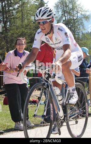 Richie Porte de Saxo Bank während der Tour d'Italie San Vigilio di Enneberg – Plan de Corones (12.9 km) am 25. Mai 2010 in Plan de Corones ,Italie - Foto Laurent Lairys / DPPI Stockfoto