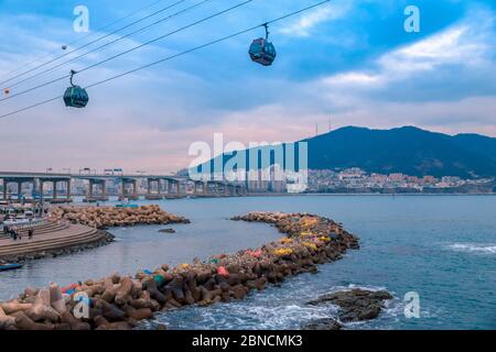 Busan, Südkorea 18/2020 Busan Songdo Skywalk Stockfoto