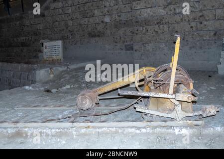 Tochigi, Japan - 21. März 2019: Blick von Oya History Museum, ein Museum und Event Space gebaut in einem massiven ehemaligen Steinbruch im Nordwesten Utsun Stockfoto