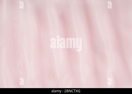 Gesicht Creme dicke Textur. Rosa Reinigungsschaum. Hautpflege cremige Schönheit Produktprobe. Natürliche Kosmetik. Joghurt Hintergrund, Milchprodukt. Feuchtigkeitscreme Stockfoto