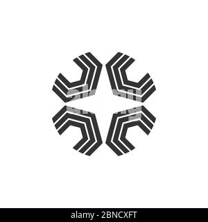 Star Ornamental Frame Logo Template Illustration Design. Vektor EPS 10. Stockfoto