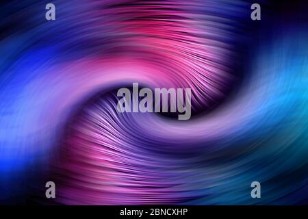 Abstraktes 3d-Rendering von verdrehten Linien. Moderne Hintergrund-Design-Illustration einer futuristischen Form. Stockfoto