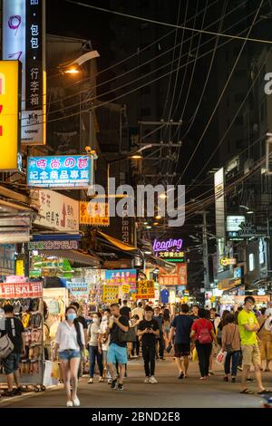 Feng Chia Nachtmarkt, berühmtes Reiseziel. Taichung Stadt, Taiwan Stockfoto