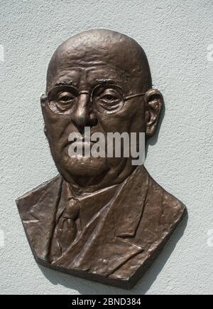 W K Kellogg Basis Relief Skulptur in Battle Creek Michigan Stockfoto