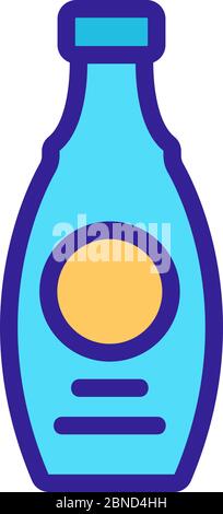 Schuhpflege Flasche Symbol Vektor Kontur Illustration Stock Vektor