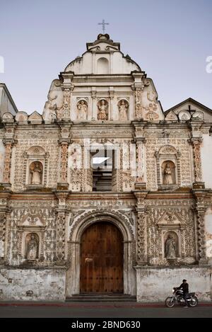 Kathedrale Von Quetzaltenango. Parque Central in Quetzaltenango, Guatemala Stockfoto