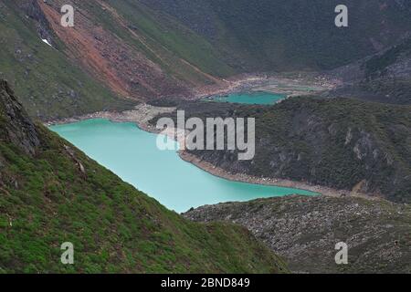 See in Berg Namjagbarwa, Yarlung Zangbo Grand Canyon National Park, Tibet, China. Stockfoto