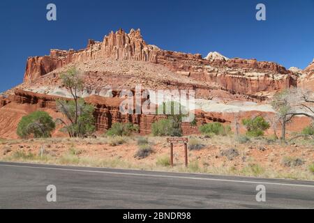 Das Schloss im Capitol Reef National Park, Utah, USA. Stockfoto