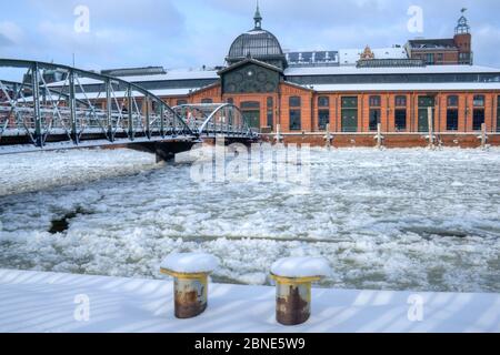 Die Fischauktionshalle in Hamburg im Winter Stockfoto