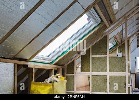 Unvollendete Wohn Loft Umbau Stockfoto