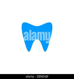 Abstraktes Zahnlogo, zahnmedizinisches Design-Konzept, isoliert auf weißem Hintergrund. Stock Vektor