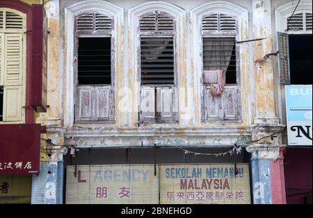 Heritage Shophouse Architektur in Ipoh in Malaysia Stockfoto