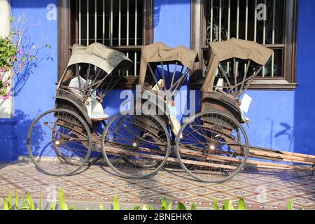 Cheong Fatt Tze Mansion in George Town in Penang, die auch als die Blaue Villa bekannt ist Stockfoto