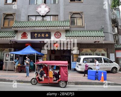 KANTON, CHINA – UM DEN MAI 2020: Das Guangzhou Hospital of Osteopathy im Bezirk Liwan im Kanton ist im China Immaterielles Kulturerbe gelistet. Stockfoto