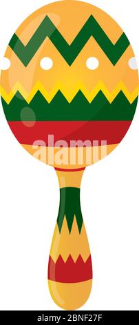Isoliert dekoriert Maraca Bild Stock Vektor