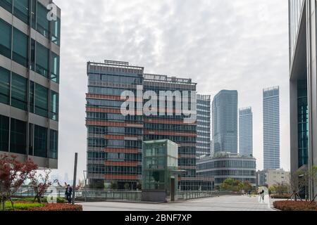 Hochhäuser des Nordbunds in Shanghai, China, 14. April 2020. *** Ortsunterschrift *** fachaoshi Stockfoto