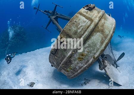 Das weltberühmte Wrack der Kittiwake in Grand Cayman Stockfoto