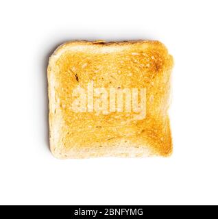 Geröstete Toast Brot auf weißem Hintergrund. Stockfoto