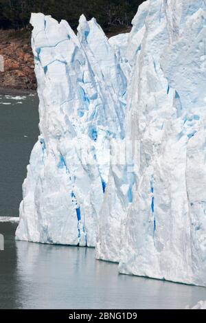 Perito Moreno Gletscher endet am Lago Argentino im Los Glaciares Nationalpark Stockfoto